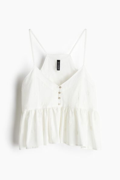 Peplum strappy top