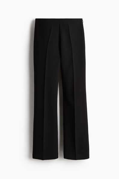 Flared crease-leg trousers
