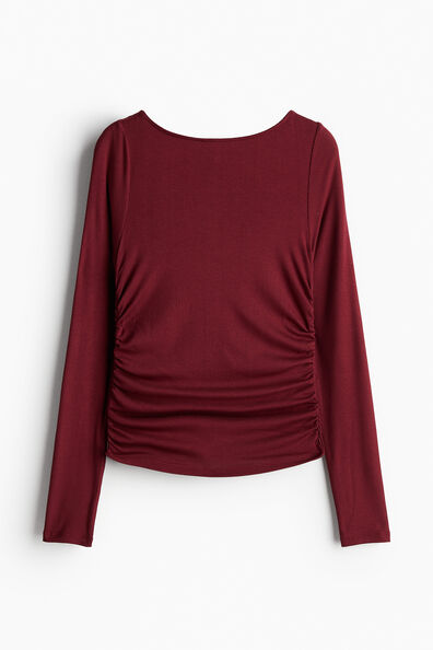 Gathered jersey top
