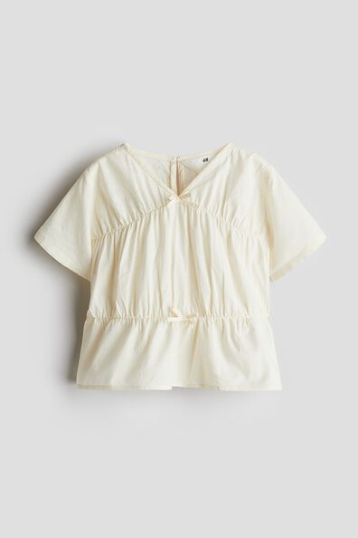 Peplum cotton blouse