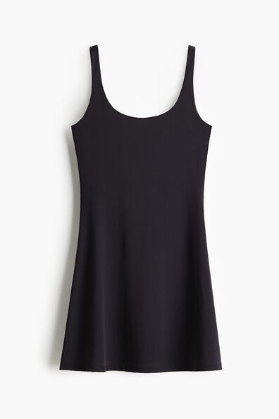Sleeveless microfibre dress