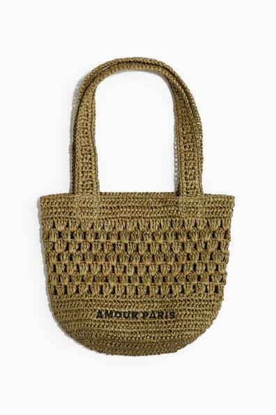 Straw tote bag