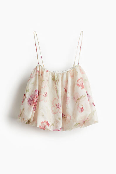 Bubble-hem strappy top