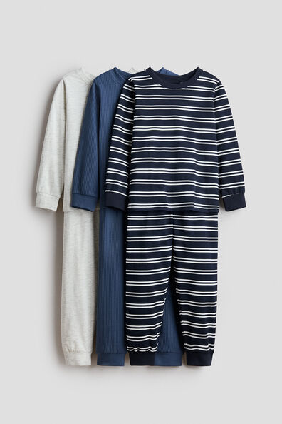 3-pack cotton pyjamas