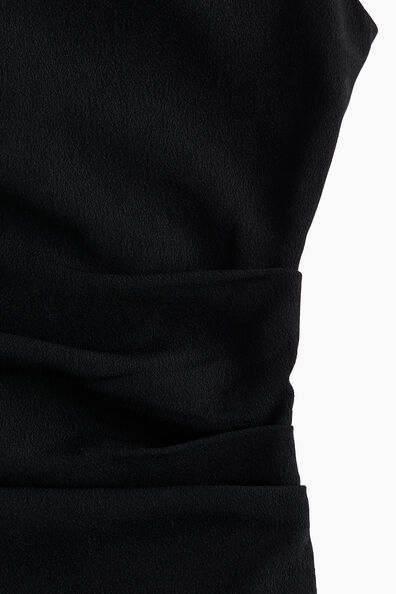 Draped one-shoulder dress