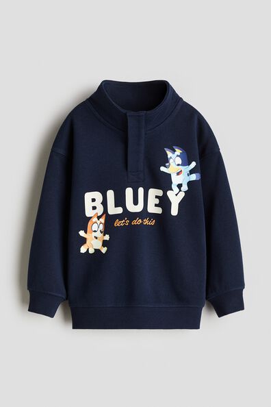 Printed brushed-inside sweatshirt