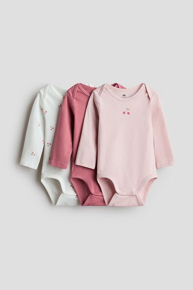 3-pack envelope-neck cotton bodysuits