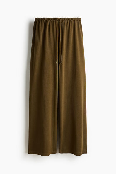 Cotton drawstring trousers