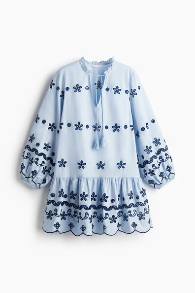 Broderie anglaise tunic dress