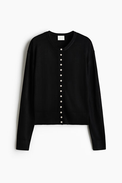 Fine-knit cardigan