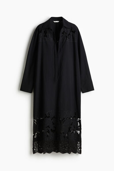 Broderie anglaise shirt dress