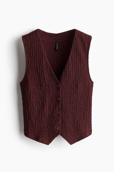 Textured jersey waistcoat