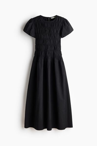 Smocked-bodice dress