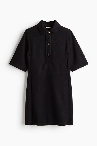 Collared bouclé dress