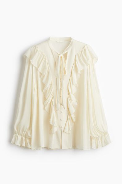 Frill-trimmed blouse