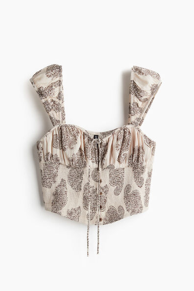 Gathered corset top