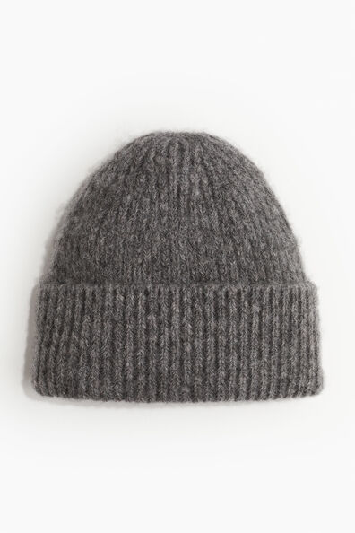 Rib-knit beanie