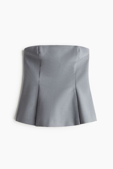 Flared bustier top