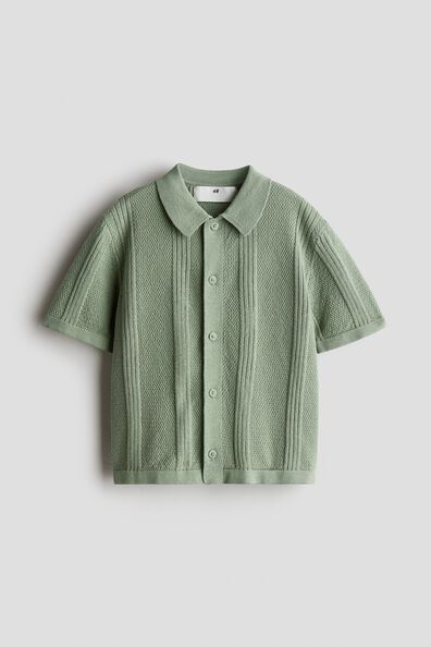 Textured-knit shirt