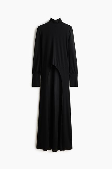 High-low turtleneck top
