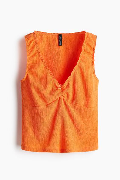 Crinkled jersey vest top