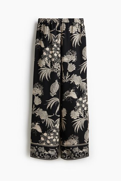 Printed pull-on trousers