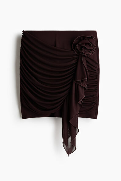Flower-detail mini skirt