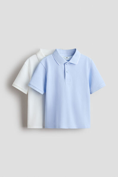 2-pack cotton piqué polo shirts