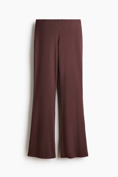 Flared modal-blend trousers