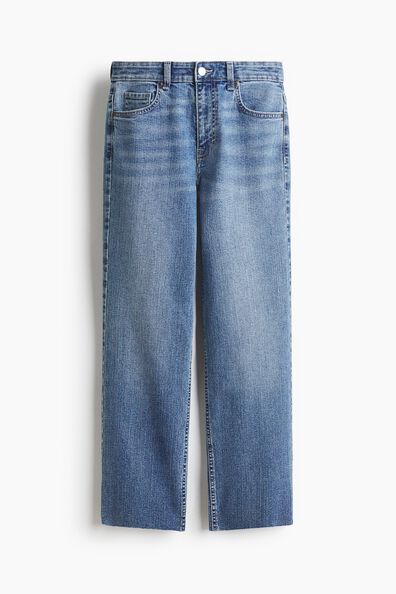Flared Regular Waist Ankle Jeans