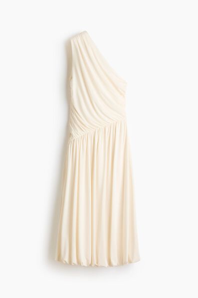 Bubble-hem one-shoulder dress