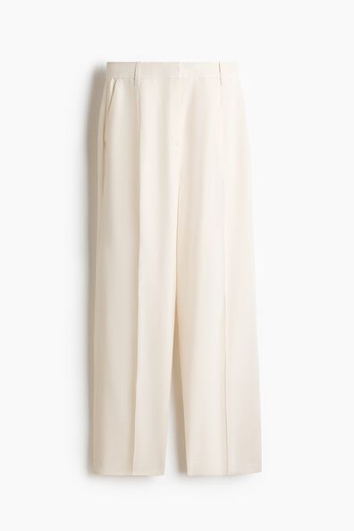 Tailored linen-blend trousers