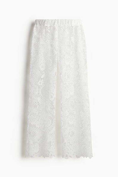 Wide lace trousers