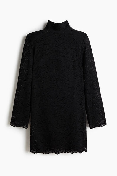 Turtleneck lace dress