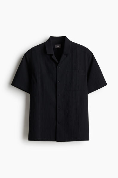 Loose Fit Textured-weave resort shirt