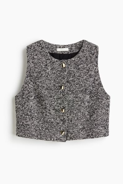 Textured jersey waistcoat