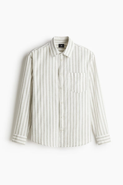 Regular Fit Linen-blend shirt
