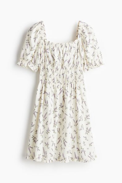 Smock-detail dress