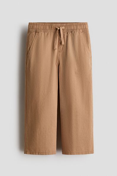 Linen-blend joggers