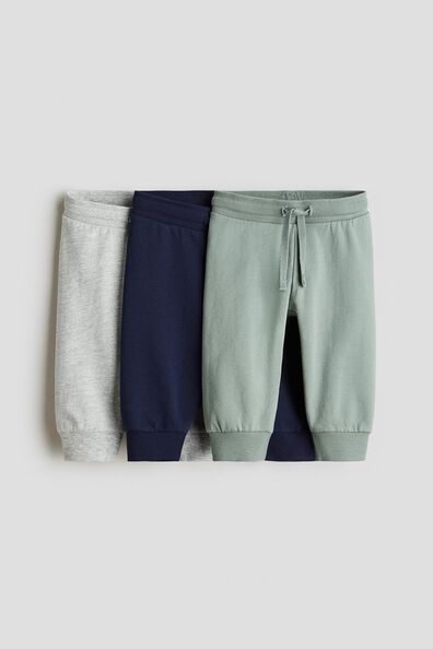 3-pack cotton joggers