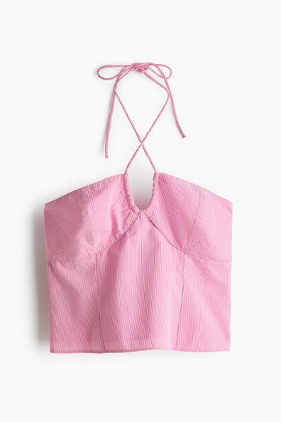 Cotton halterneck top