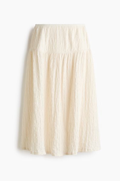 Textured jersey midi skirt