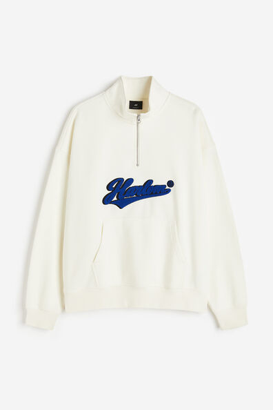 Oversized zip-top sweatshirt
