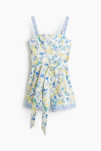Cotton poplin playsuit