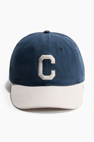 Embroidered-motif cotton cap