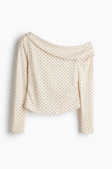 One-shoulder jersey top