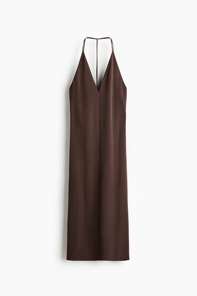 Crêpe halterneck dress