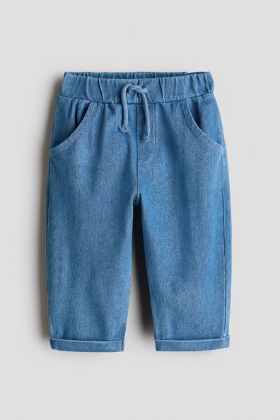 Denim-look trousers