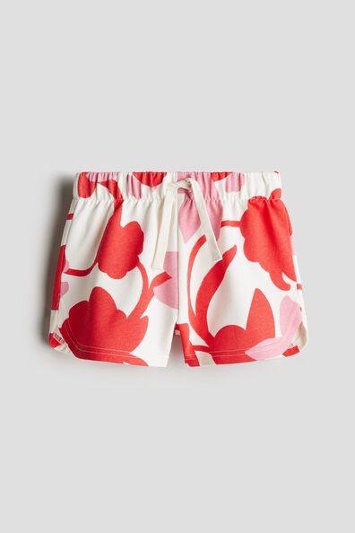 Printed cotton sweatshorts