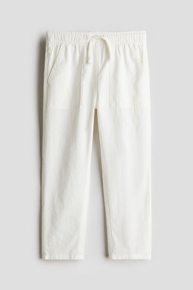 Linen-blend joggers